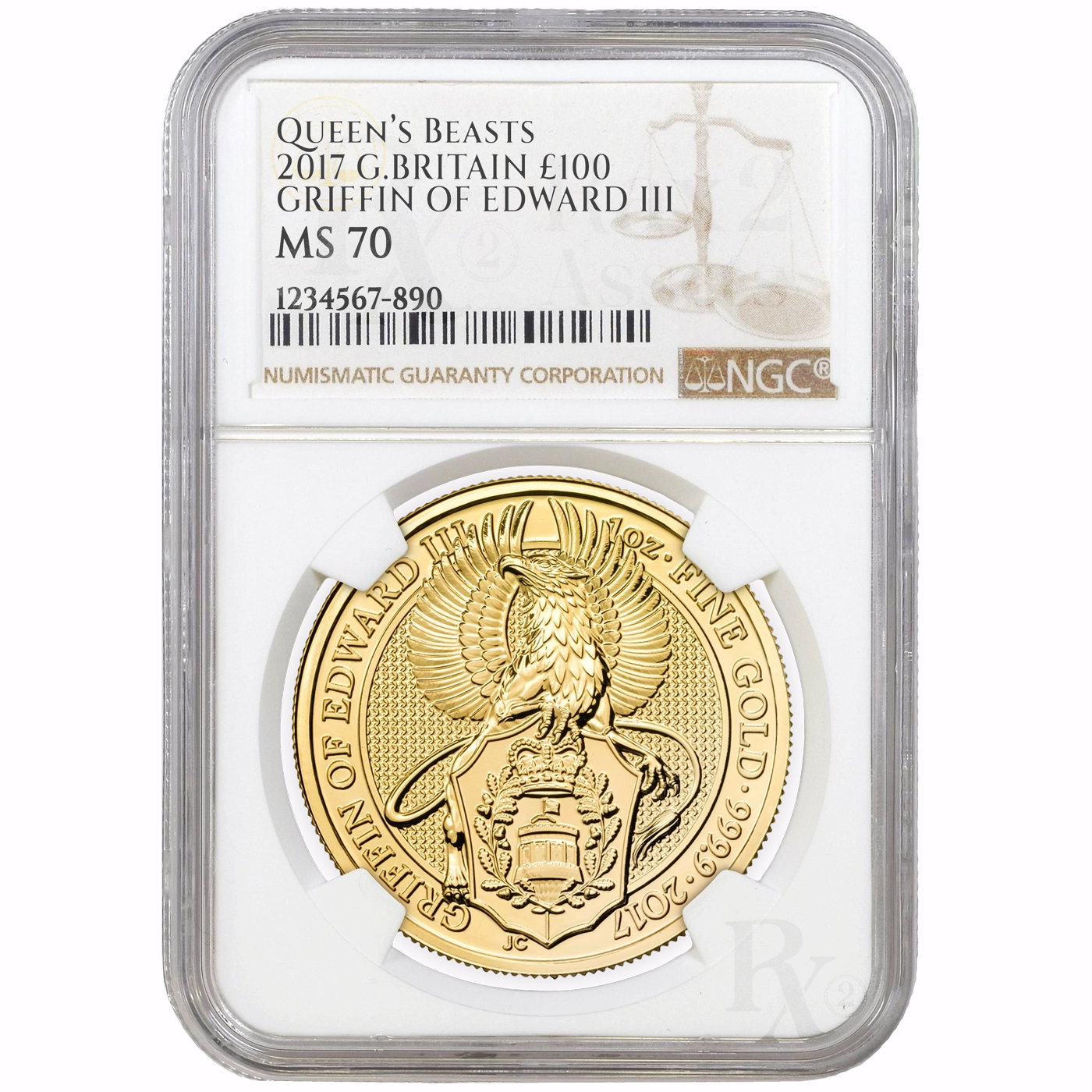 Queens Beasts Griffin of Edward III 2017 1oz - Image 3