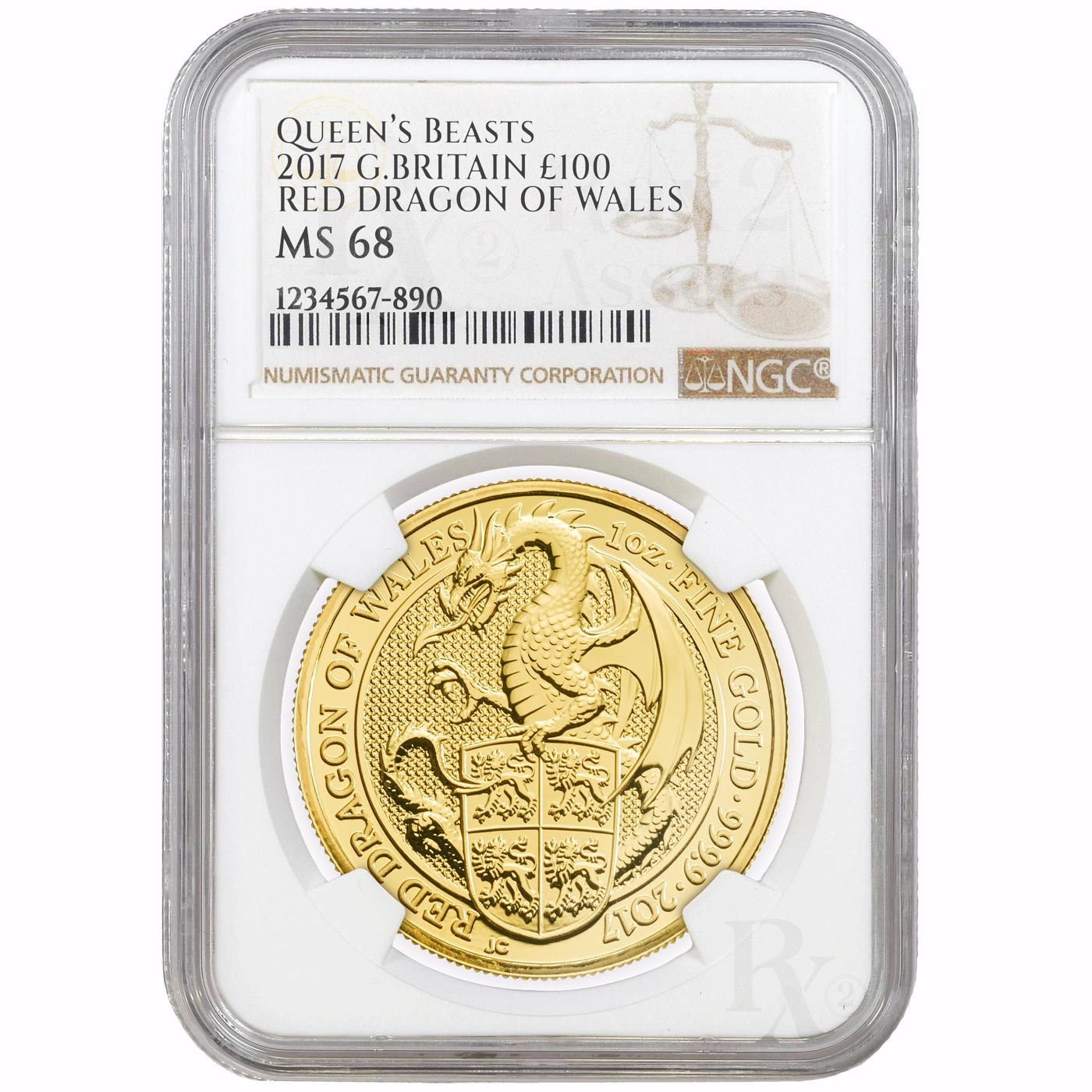 Queens Beasts Red Dragon 2017 1oz